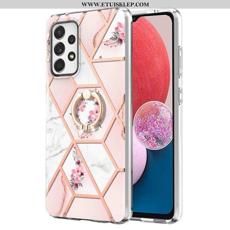 Etui do Samsung Galaxy A13 Kwiaty Wspornika Pierścieniowego